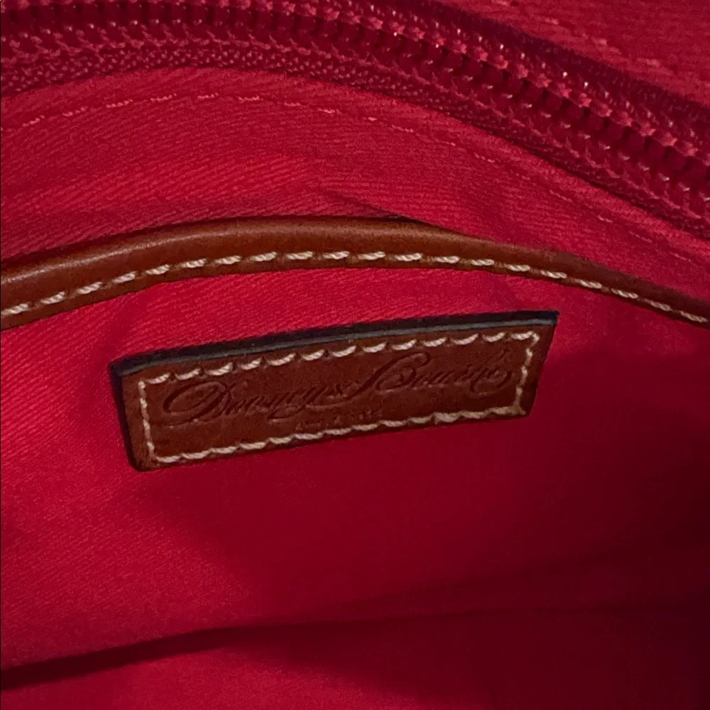 Dooney & Bourke Ruby mini Satchel Crossbody Bag in burnt orange/rust brown - Picture 9 of 16
